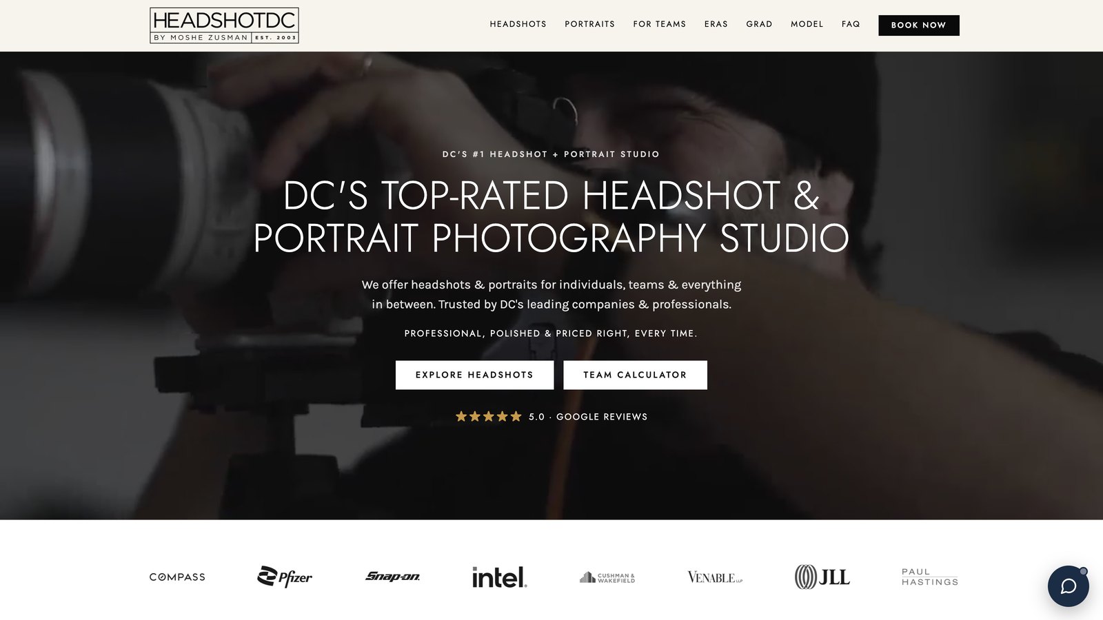 Headshot DC — Squarespace website by Digital A-Z